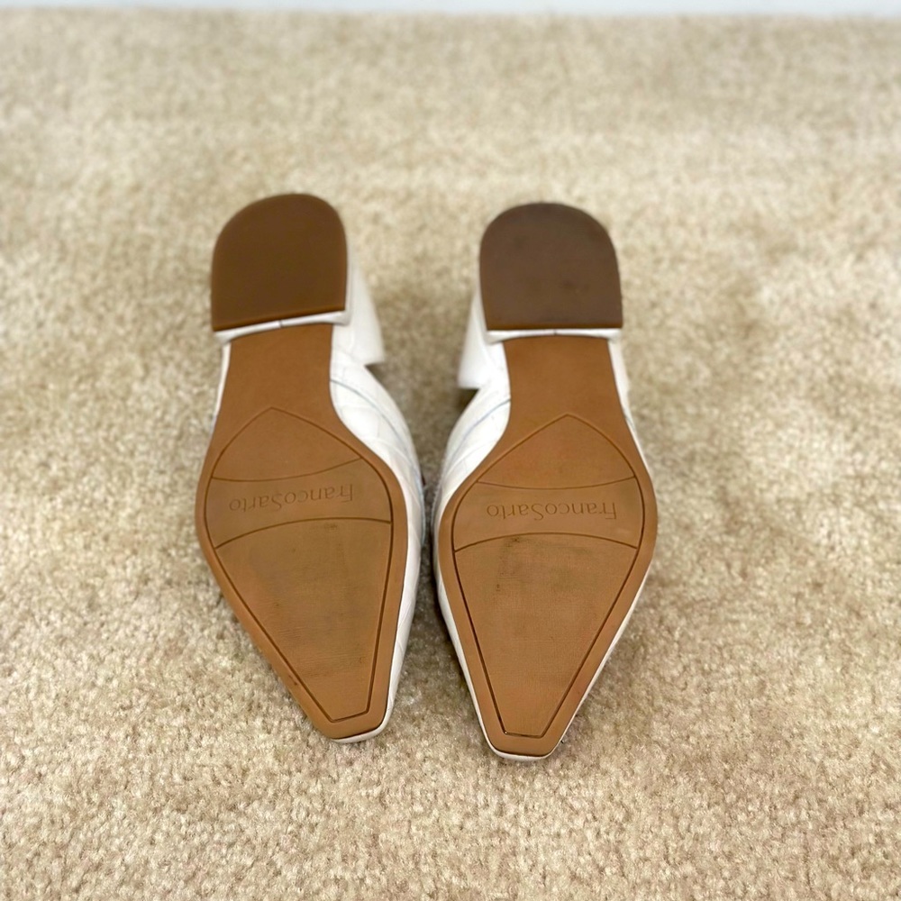 Franco Sarto White Croc-Embossed Loafers - Picture 6 of 7